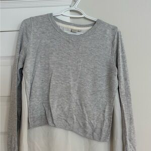 Twik Gray and Cream Striped Sweater